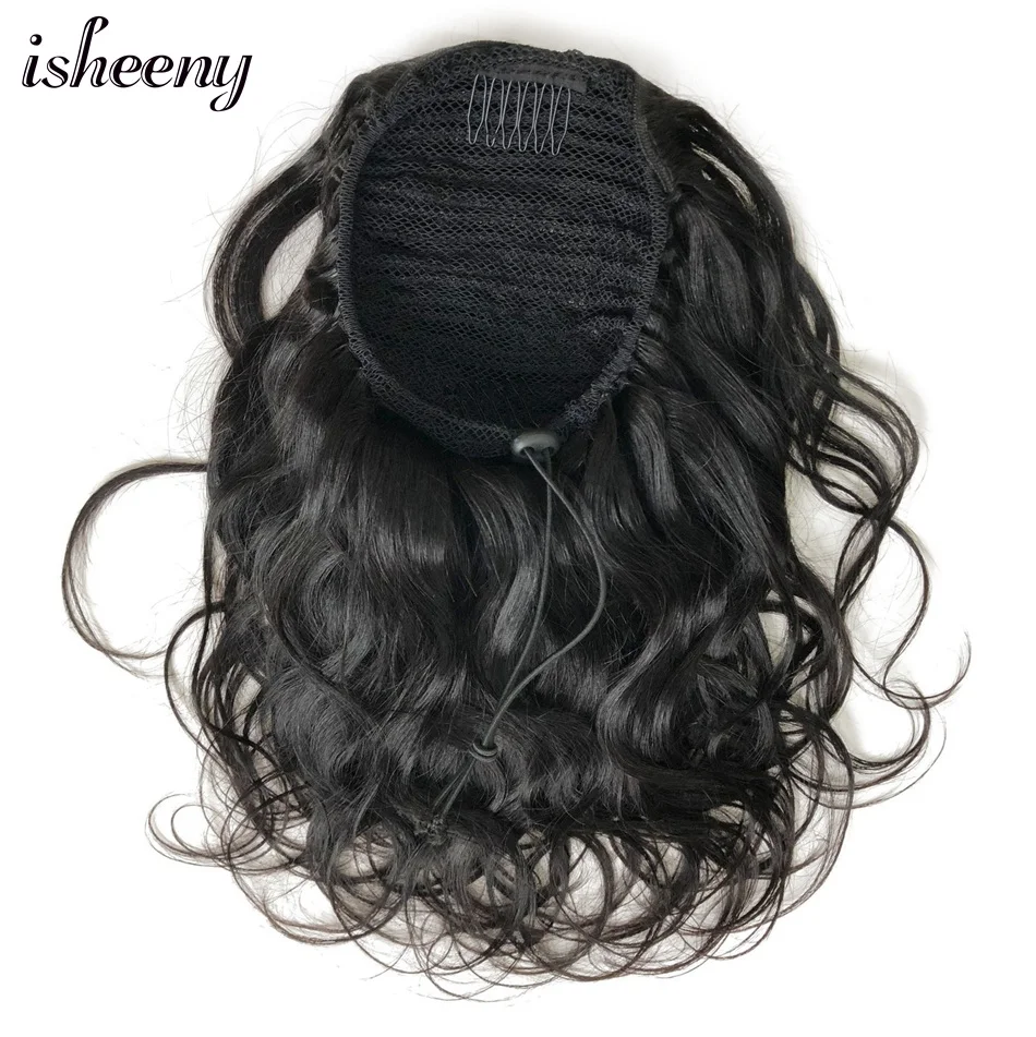 Isheeny афро кудрявые вьющиеся конский хвост для наращивания клип Ins 8 " 18"