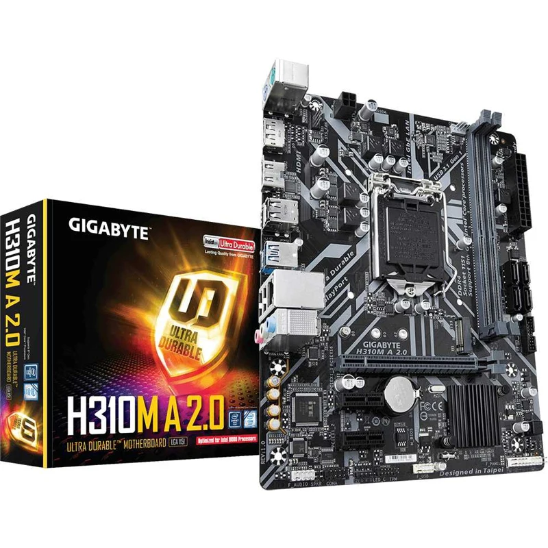 Материнская плата Gigabyte H310M A 2.0 Soc-1151v2 Intel H310 2xDDR4 mATX AC`97 8ch(7.1) GbLAN+HDMI+D