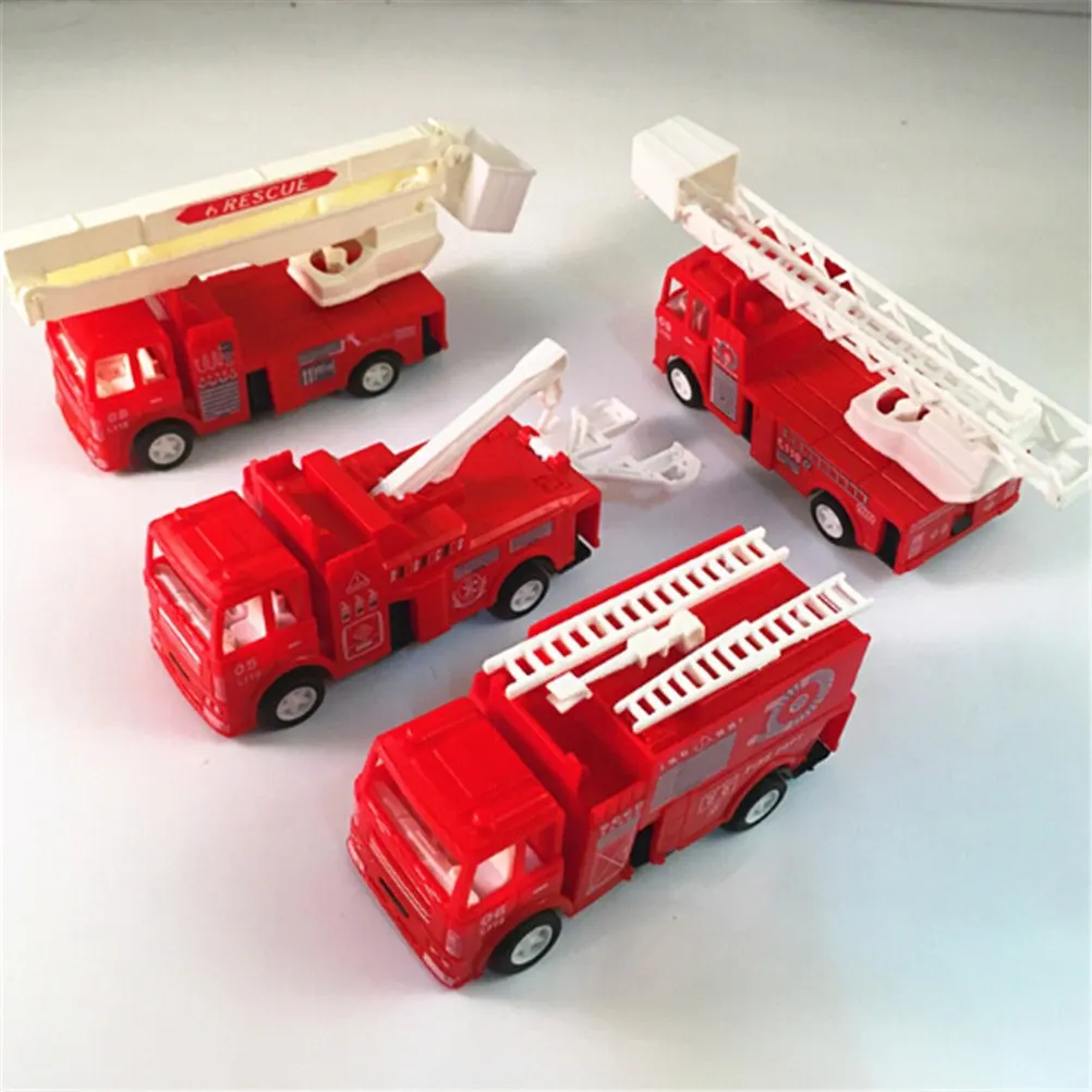 Красный цвет машины мини Diecasts модель автомобиля пожарный двигатель мальчик