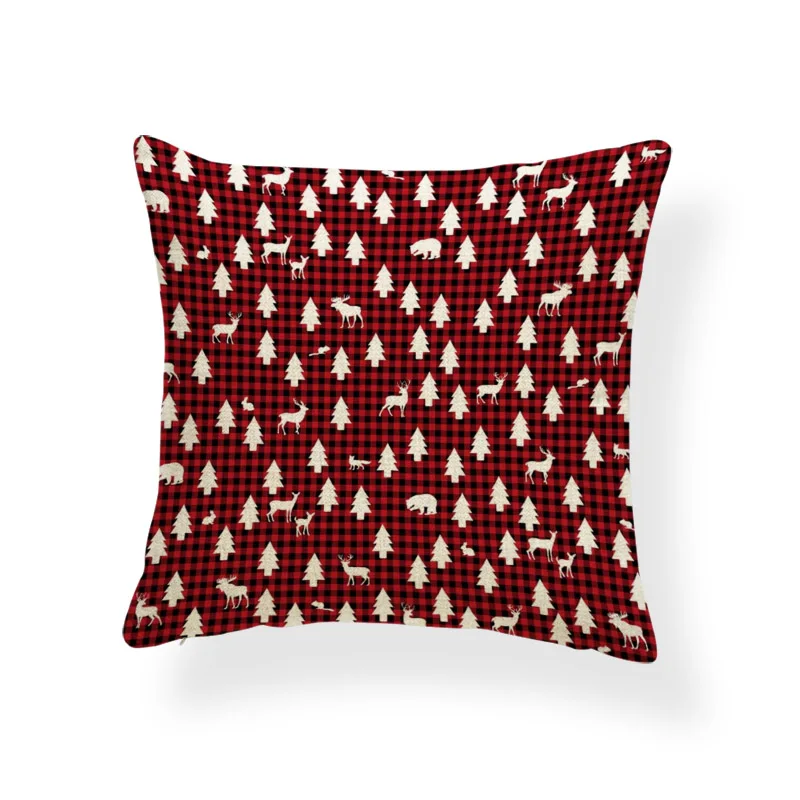 Merry Christmas Throw Pillow Buffalo Плед подушки с северными оленями чехол это праздник сезон полиэстер смесь домашний декор наволочки