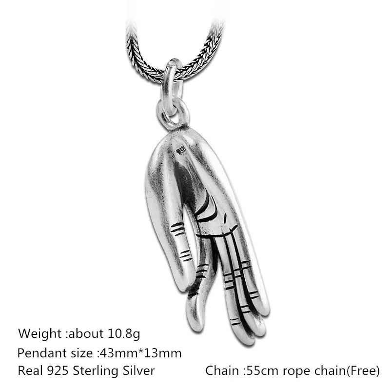 

Buyee 100% 925 Sterling Silver Necklace Pendants Men Religion Pendant Necklace for Women Man Personality Unique Religion Jewelry