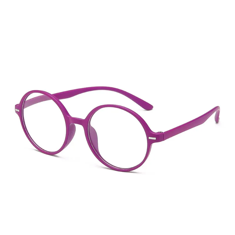 IBOODE, круглые очки для чтения, для женщин и мужчин, очки для дальнозоркости, женские и мужские очки для дальнозоркости, TR90, диоптрийные увеличительные очки - Цвет оправы: Фиолетовый