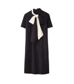 

Women Dress 2020 Spring Summer New Elegant Butterfly Lace Round Neck Short Sleeve Slim Dress