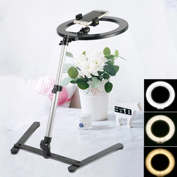 

10inch/26cm LED Photo Ring Light With Cell Phone Holder Stand Camera Studio Dimmable Ringlight For Youtube Video photography