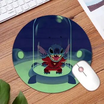 

Cool Fashion Anime Stitch Unique Desktop Pad Game Mousepad 200x200mm 220x220mm 240x240mm Round Mouse Pad