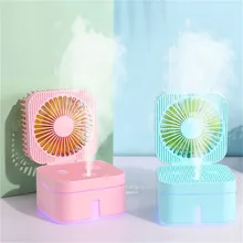250 мл летний увлажнитель мини-вентилятор домашний декор атмосферная лампа мини-вентилятор увлажнитель воздуха для дома автомобиля офиса Прямая