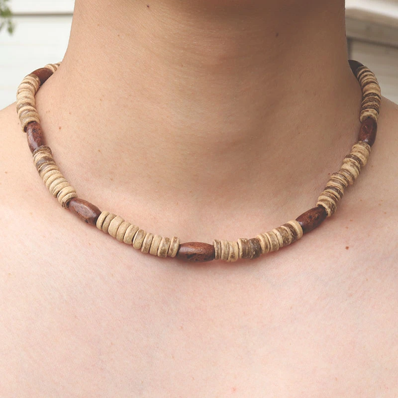 Gargantilla Bohemia para Hombre, collar de madera 100% Natural para Hombre, collar de piedra de ónix de 4mm, cuentas de de roca de Hiphop, Charms|Collares tipo gargantilla| - AliExpress