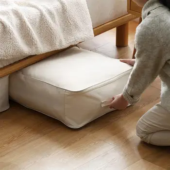 

Clothing Storage Bag Anti-Dust Zipper Clothes Organizer Bag For Quilt Blanket Organizer Home Storage Bag