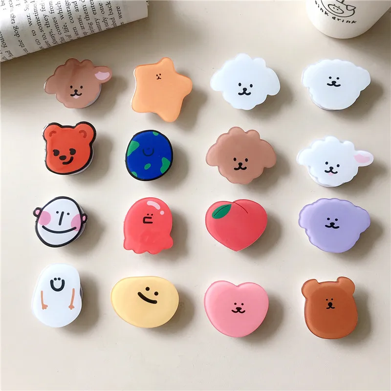 New Hot-selling Universal Cute Cartoon Foldable Mobile Phone Finger Ring Bracket Handle Extend Bracket Accessories For iPhone