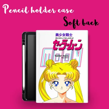 

Sailor Moon Pencil holder case Flip Cover For iPad 6th 7th 2018 Pro 9.7 11 air 10.5 12.9 10.2 2020 Mini2 3 4 5 2019 Tablet Case