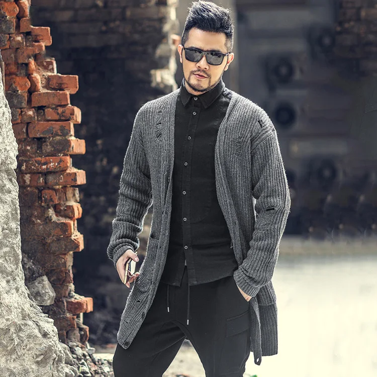 Long Cardigan Sweater Wool Coat 