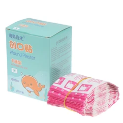 100 pces/boxwaterproof bandagens adesivas primeiros socorros crianças bonito dos desenhos animados band aid kit de emergência para crianças