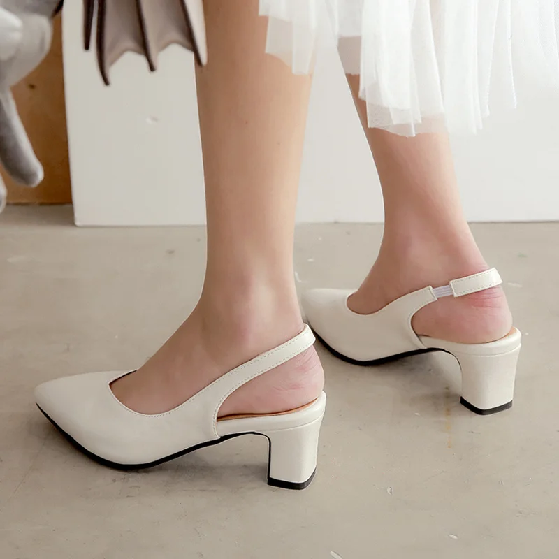 comfortable white high heels
