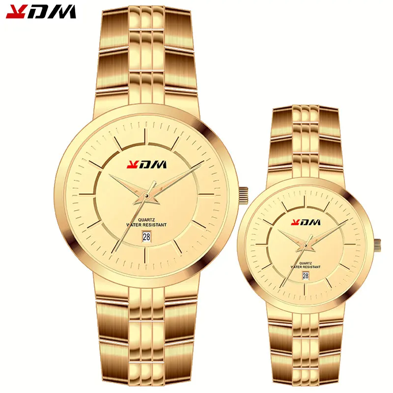 Пара часов для пар подарок на Рождество день рождения влюбленных полная сталь reloj