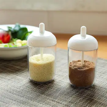 

2 pcs Spice Pot Moisture-proof Ketchup Bottles Condiment Dispenser for Kitchen