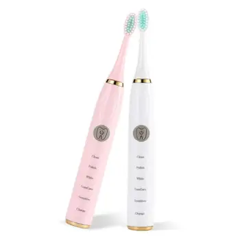 

Powerful Ultrasonic Sonic Electric Toothbrush 5 Files USB Rechargeable Tooth Brush Adult Whitening Tooth Brush Dropshipping