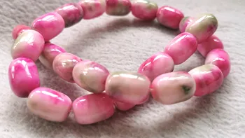 

14x18mm Fuchsia jade jewelry barrel drum loose beads Amber-green-cherry -pink-red- blue full strand 16inch