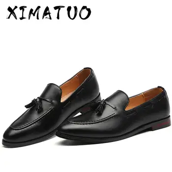 

Men Casual Leather Shoes Luxury Gentleman Tassels Oxfords Driving Shoes Men Loafers Dress Shoes For Men Big Size 37-48
