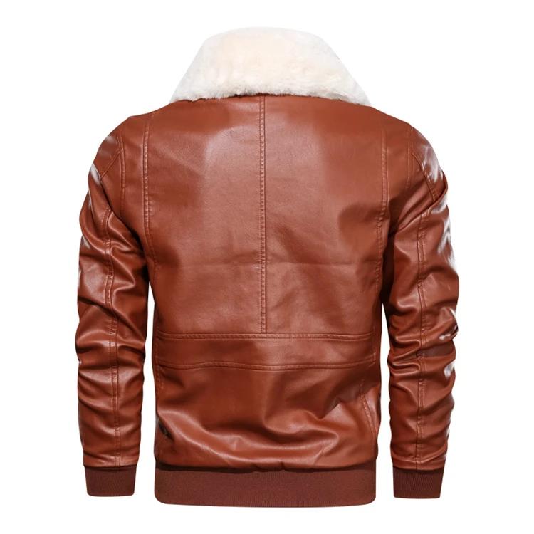 Горная Кожа Мужская куртка из искусственной кожи мотоциклетная осень зима мужской нагрудный съемный меховой воротник пальто брендовая одежда ЕС Размер M~ 4XL SA775