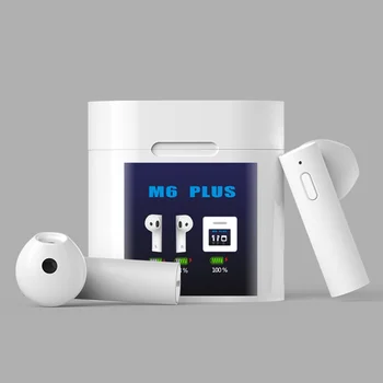 

M6 Plus Portable Wireless Bluetooth Earphone Huamn Body Temperature Measurement Smart Intelligent Control Charging Sound Quality
