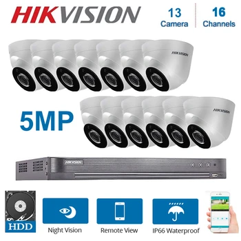 

Hikvision 16Channels DVR Video Surveillance with 13pcs 5MP Camera Security Night Vision CCTV Security System Kits