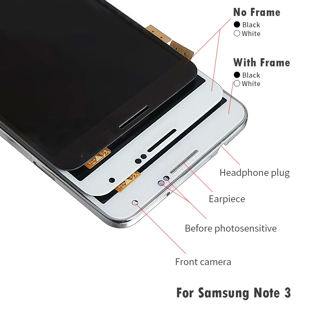 AMOLED дисплей 5 7 дюйма для SAMSUNG Galaxy Note 3 N9005 ЖК с сенсорным экраном и рамкой Note3 N900A N900T