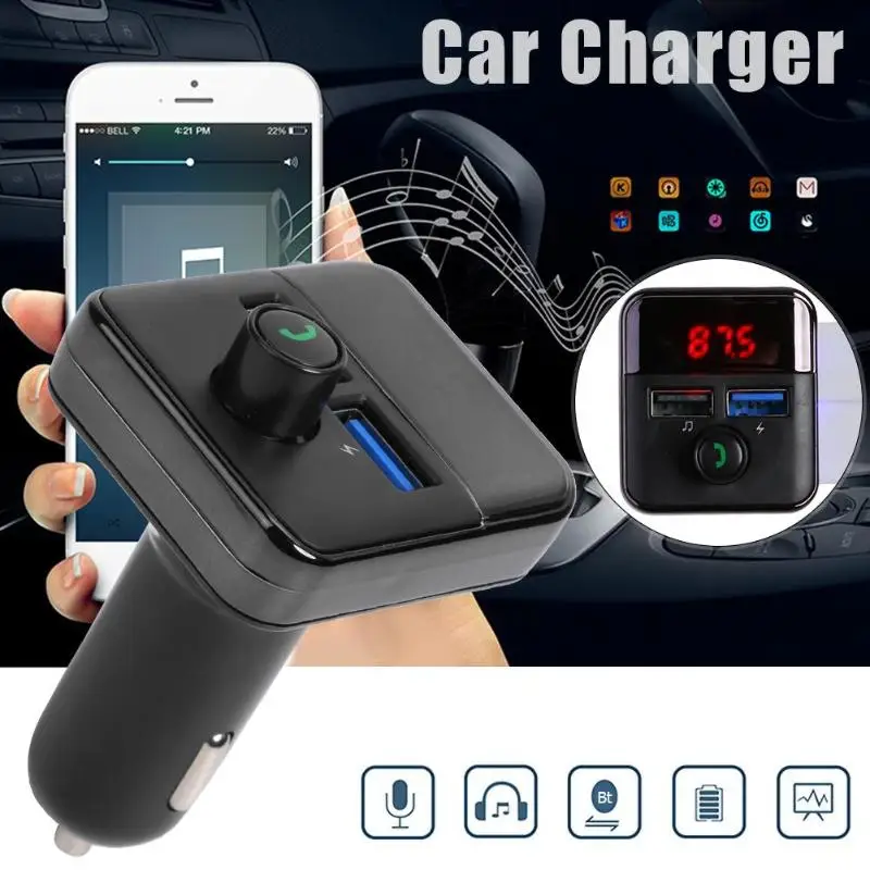 G-16 Hands-free Bluetooth автомобильный комплект портативный Bluetooth fm-передатчик двойной USB 5V 2.1A автомобильное зарядное устройство со светодиодом дисплей автомобиля MP3