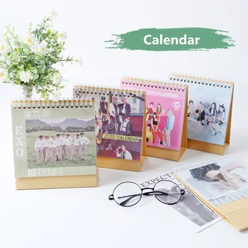 

2020 Super M EXO Twice Calendar Collection Gift Creative Cute Desktop Paper Calendar Daily Scheduler Table Planner Yearly Agenda