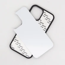 10pcs/lot Sublimation TPU Blank phone cover  rubber  case for iphone 12 12 mini pro max    with Aluminum inserts