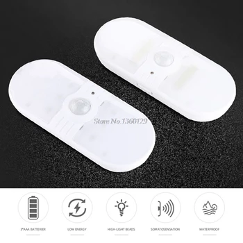 

1/2P Under Cabinet Light PIR Motion Sensor Lamp Wireless Smart LED Night Light For Warbrobe Closet Stair Bedroom Kitchen Whosale