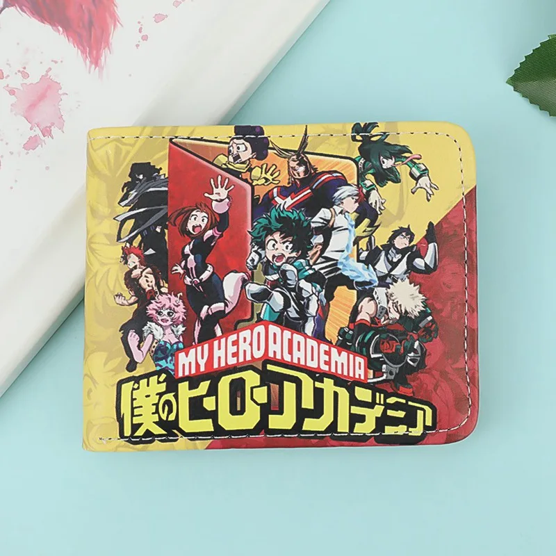 Милые кошельки для монет в стиле аниме, кошелек my hero Academy, кошелек, держатель для карт, карман для монет на молнии и застежке