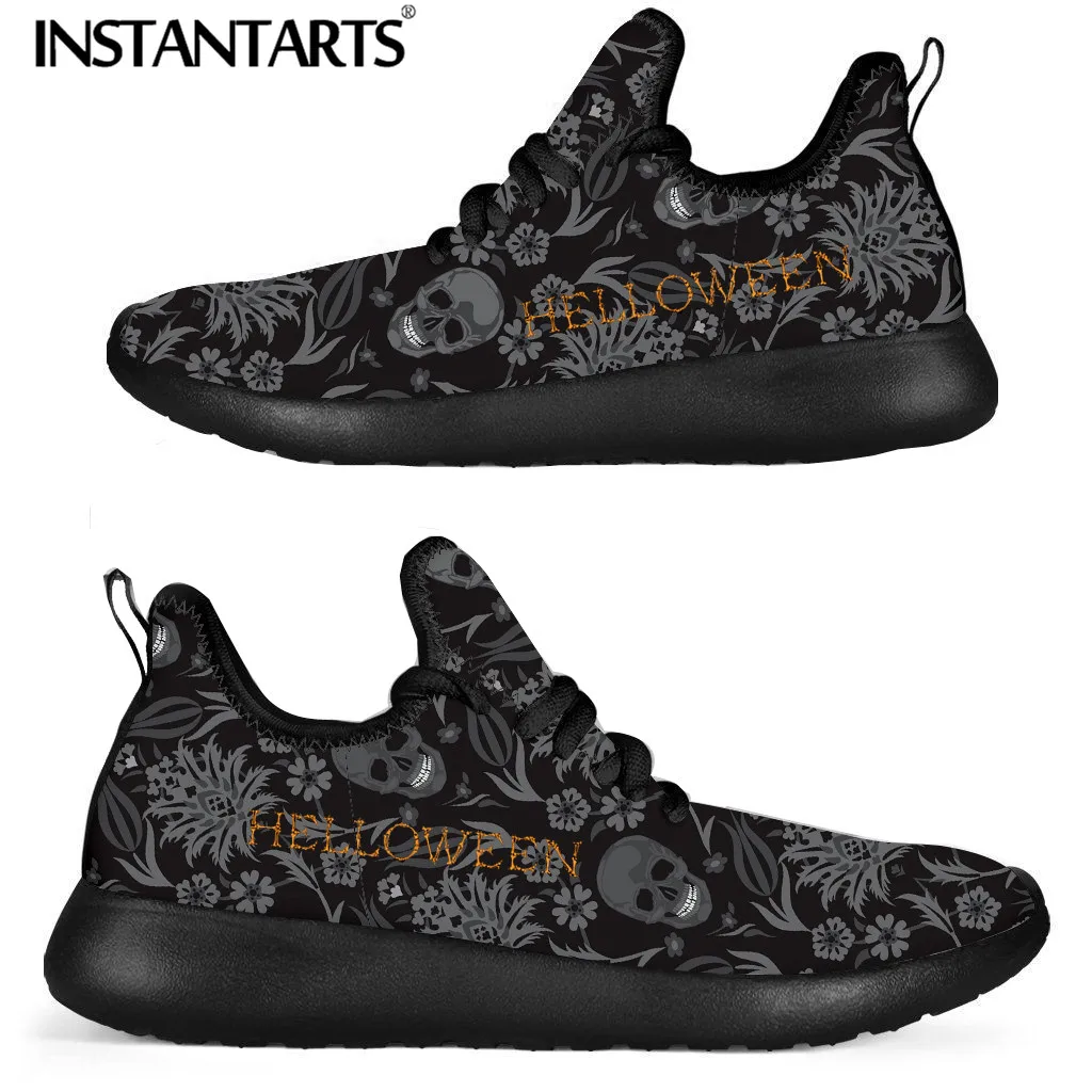 INSTANTARTS/мужские повседневные ботинки на шнуровке Zapatos Ботинки с черепом заказ