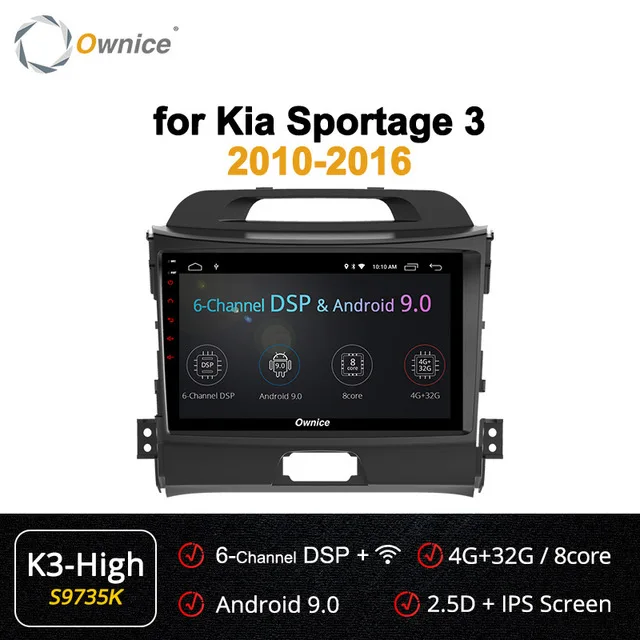 K3-High Owice Android 9,0 360 панорама 64G 4G Автомагнитола 2din Navi gps плеер DSP 4G LTE SPDIF для KIA KX5 Sportage 3 4 20010 - Цвет: K3-High