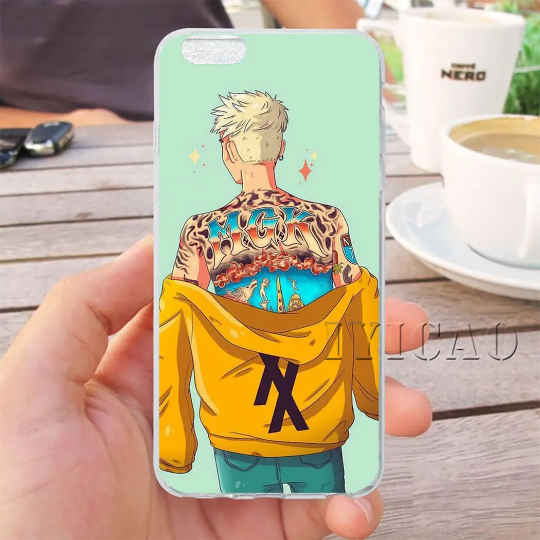 Машина пистолет Келли MGK жесткий чехол оболочка для Iphone 4 4s 5 5S Se 6 7plus 8 8Plus X XS MAX XR 6s Plus 11 pro max - Цвет: 6