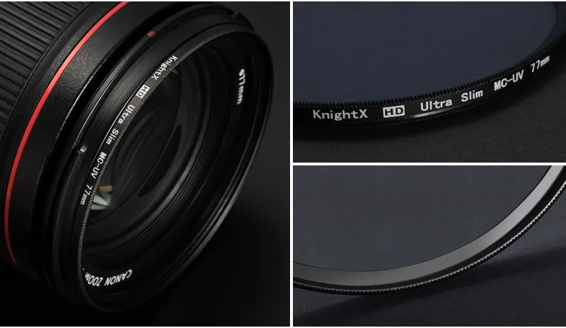 KnightX защитные фильтры MC UV для HD-UV фильтр для объектива для canon sony nikon 400d 18-200 d80 60d фотографии 50d 500d d70 49 52 55 58 62 67 72 77 мм