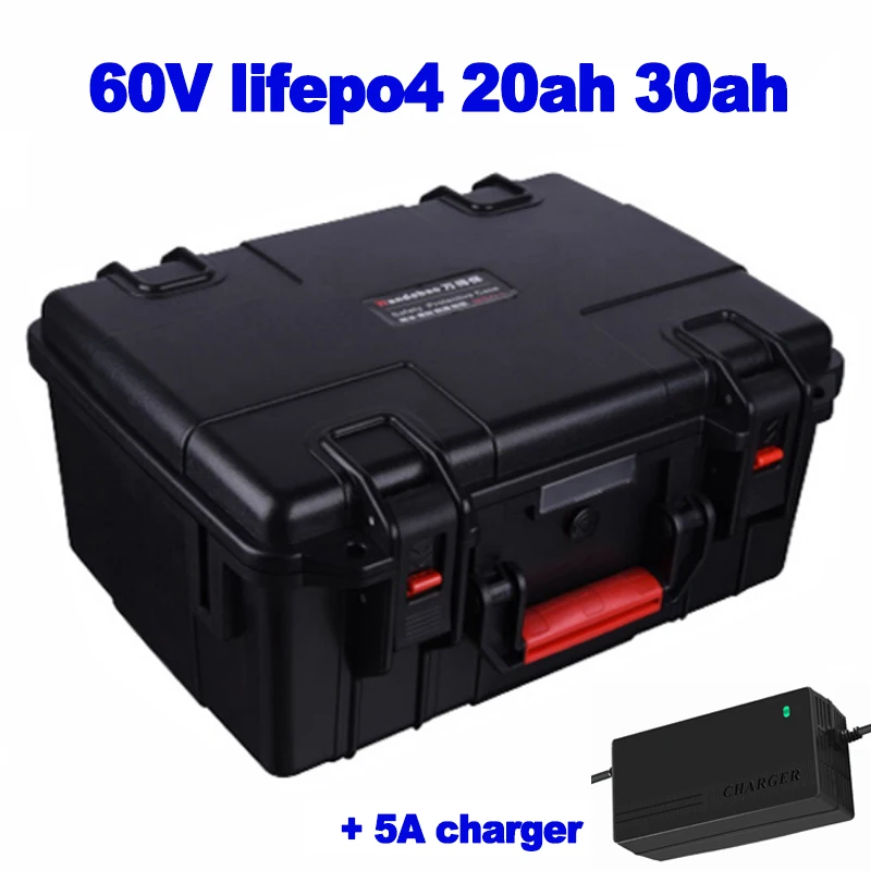 Водонепроницаемый литиевый железо фосфатный аккумулятор 60 в 20 Ач 30 lifepo4 AGV