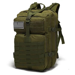 Mochila táctica 3P para exteriores, bolsa Molle de camuflaje, militar, gran capacidad, 45L, para acampada, senderismo, caza