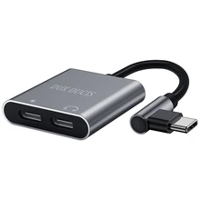 PD TYPE C to TYPE C Adapter Charger and Headphone Jack Splitter Headphone Adapter for Phone Tablet Laptop