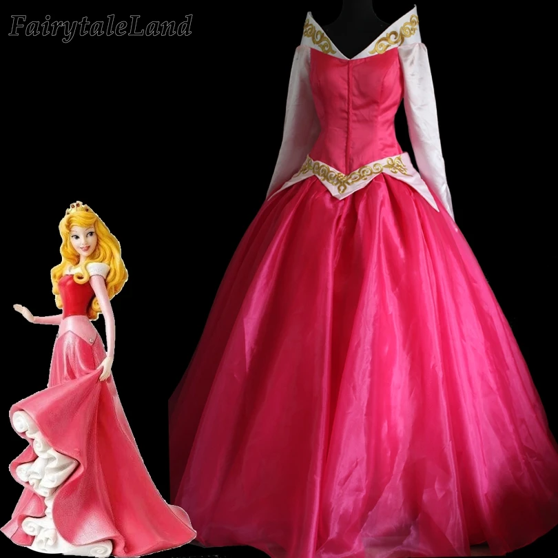 

Sleeping Beauty Cosplay Halloween Princess Aurora Costume Fancy Party Pink Dress Cartoon Cosplay Outfit
