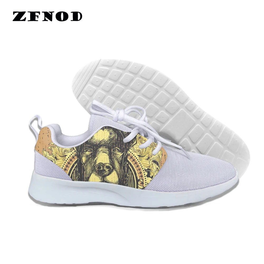 

3D Yellow Dogs Woman Flatscute Cartoon Cartoons Lace-Up Casual Basic Mesh Spring/Autumn ShoesFashion Design Shoes