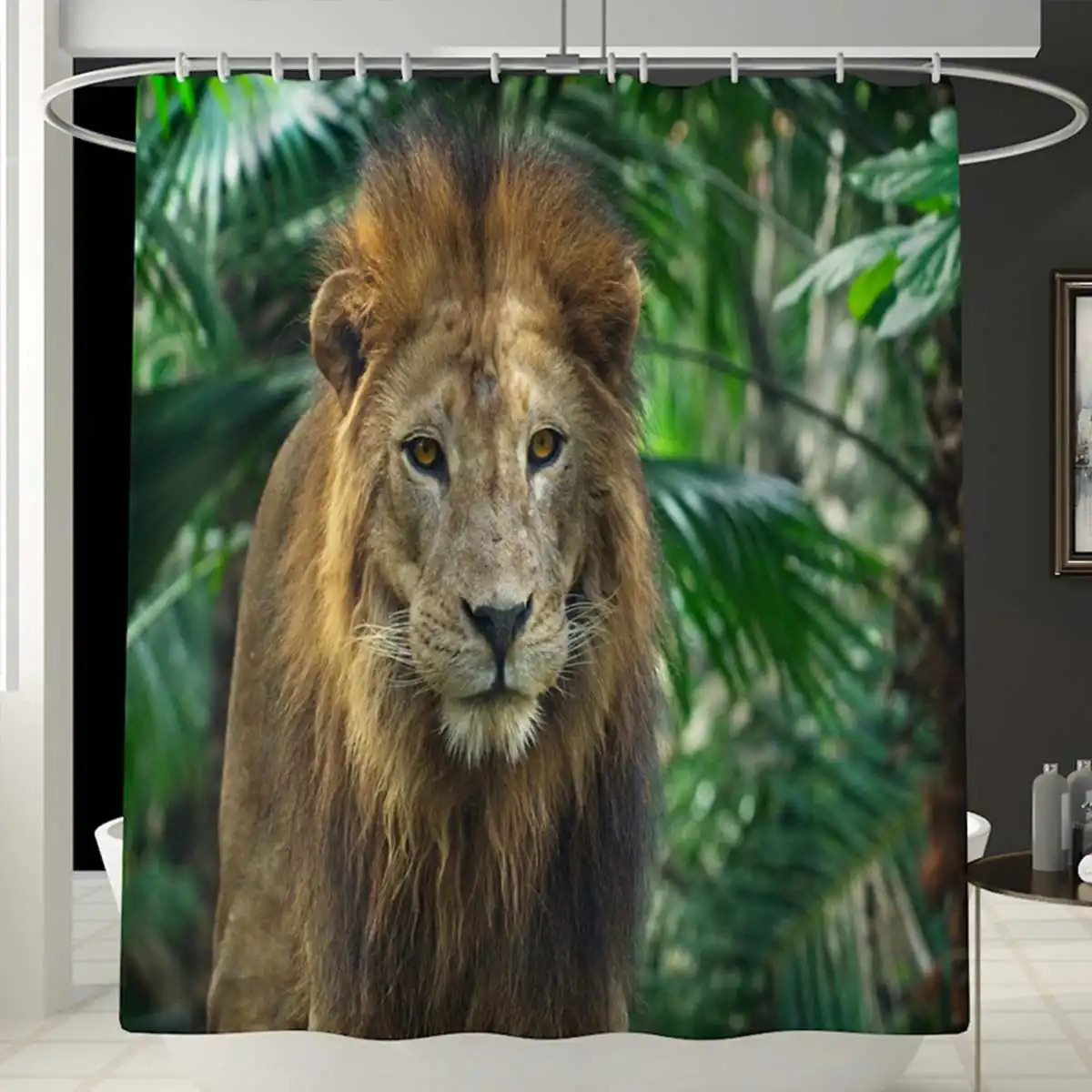 Водопоглощающая Нескользящая печатная душ Шторы ковер подушка для унитаза набор ковриков для ванной Шторы, украшенное мозаикой из драгоценных камней, 12 крючков 4/3/цельнокроеное платье - Цвет: B Package 1