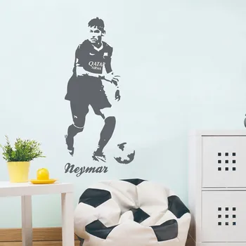 

Wall Sticker Vinyl Art Decals Sport Poster Vintage Stickers for Kids Room Home Decor Drop Ship1607 Neymar Footballer Soccer Star