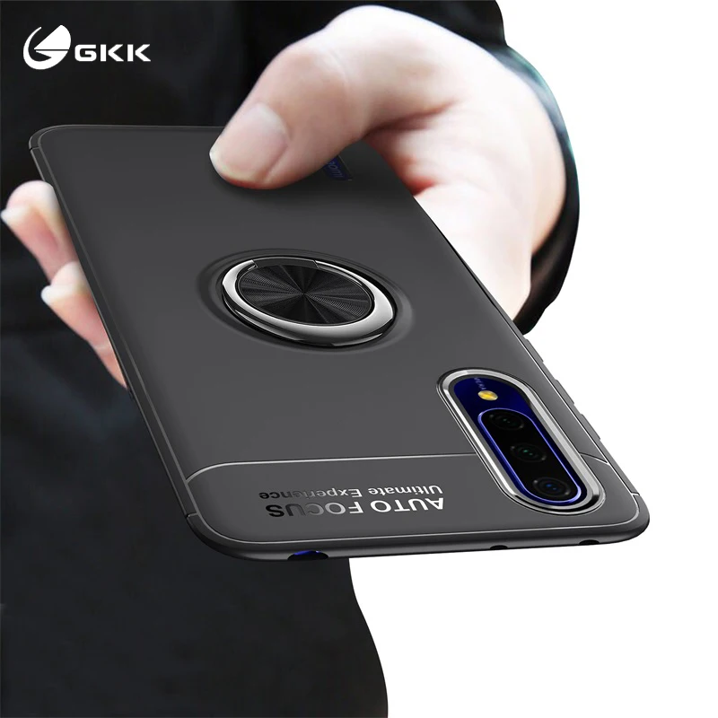 For Xiaomi Mi 9 Lite Case Cover Luxury Metal Magnetic Ring Stand Holder Phone Cases mi9 Shockpoof | Мобильные телефоны и