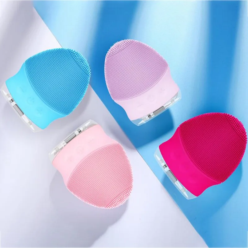 NEW Face Cleaning Mini Electric Massage Brush Hot Washing Machine Silicone Cleansing Tools Deep Pore Cleaning Exfoliating