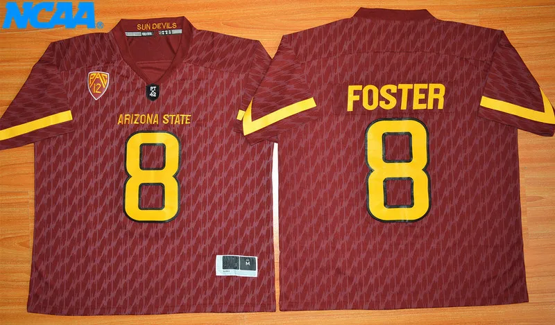 Новое поступление высокое качество NCAA Sun Devils Arizona State D.J. Фостер#8 футболки для колледжа Ограниченная серия трикотажные S-XXXL - Цвет: 3