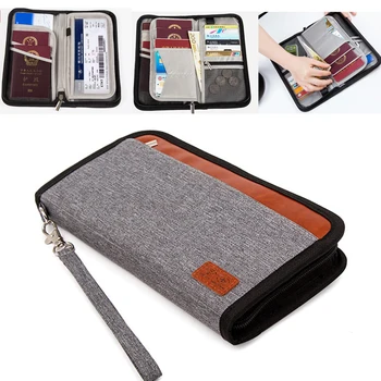 

Multi Functional Credit Card Holder RFID Blocking Anti-theft Outdoor Travel Cash Documents Storage Passport Holder Wallet #2