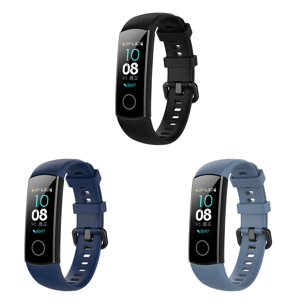 Ktab силиконовый браслет для huawei honor band 4 Стандартный ремешок, умный Браслет спортивный браслет группа honor Band 5 Correa