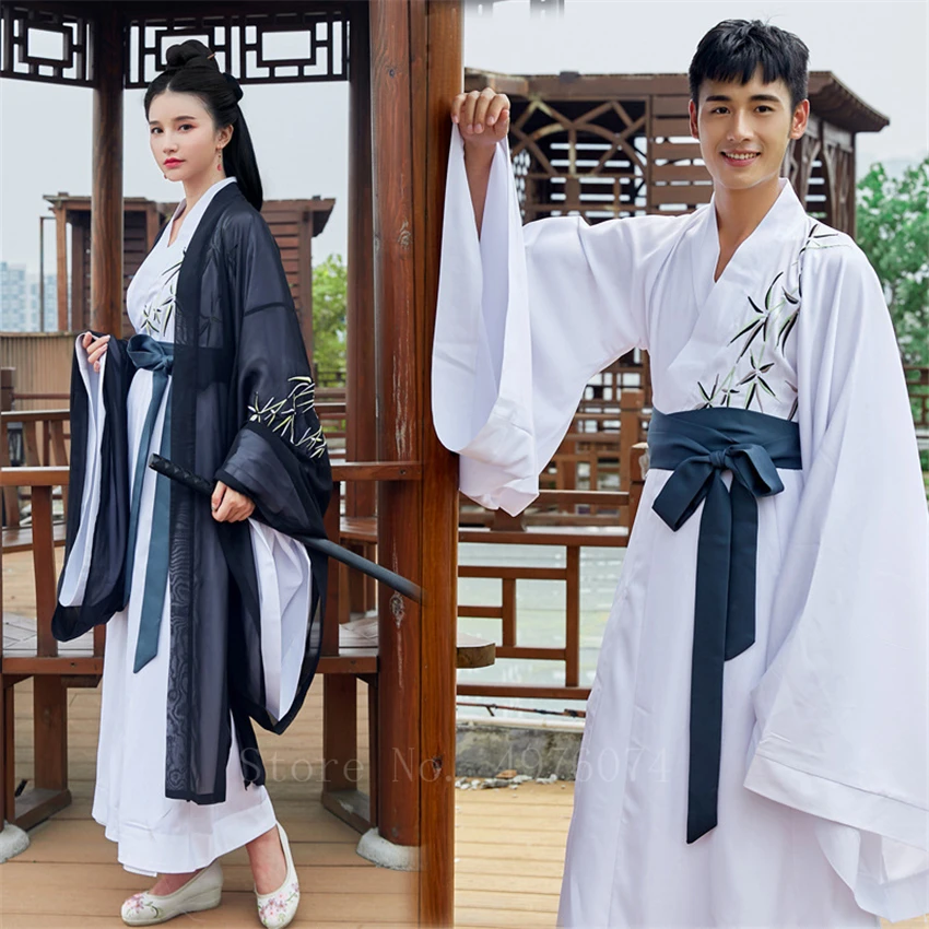 Традиционный китайский Hanfu взрослый Восточный древний фото костюм Национальная вышивка любовник год представление платье