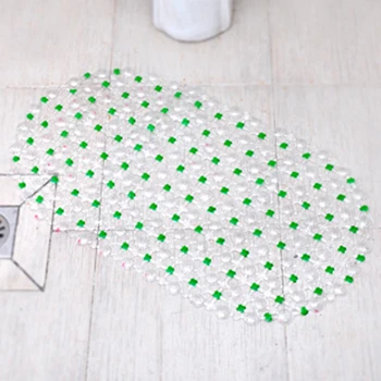

PVC Suction Cup Bathroom Shower Mat Non-slip Bathroom Mat Colorful Point Bead Massage Pad Baby Safety Shower Bath Mat 36x67cm