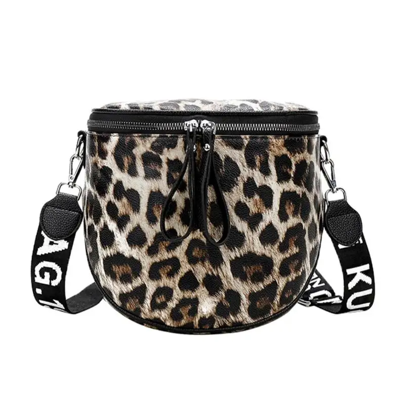 Brown leopard Модная женская сумка-ведро с леопардовым принтом, леопардовая сумка, женская кожаная сумка-мессенджер, женская сумка на плечо - Цвет: Brown leopard